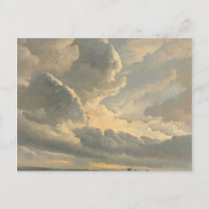 Study of Clouds with a Sunset near Rome Postcard