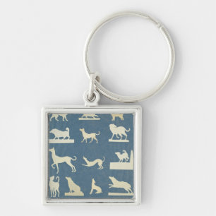 Study of Dogs Key Ring