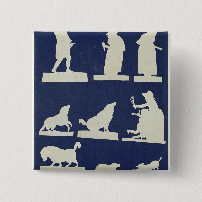 Study of Figures and Animals 15 Cm Square Badge (Front)