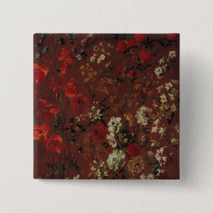 Study of Flowers, 1720 15 Cm Square Badge
