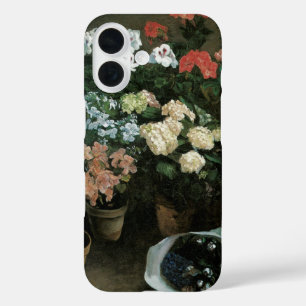 Study of Flowers by Frederic Bazille, Vintage Art iPhone 16 Case