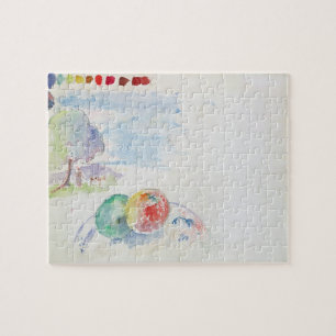 Study of Fruits and a Landscape, 1892 (w/c on pape Jigsaw Puzzle