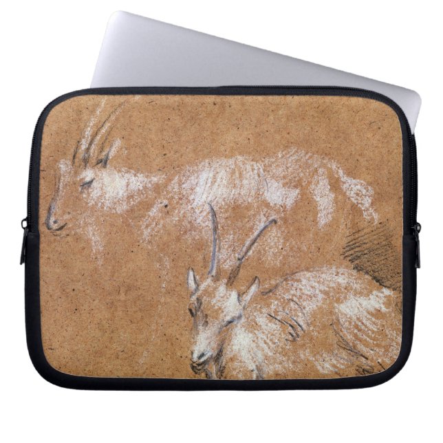 Study of Goats (drawing) Laptop Sleeve (Front)