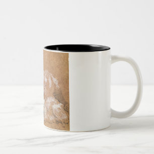 Study of Goats (drawing) Two-Tone Coffee Mug