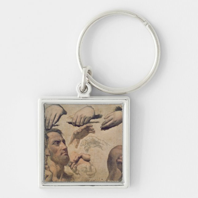 Study of Heads and Hands Key Ring (Front)
