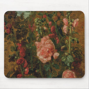 Study of Hollyhocks, c.1826 (oil on board) Mouse Pad