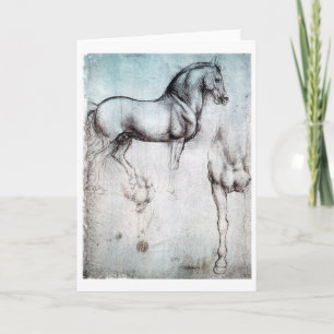 Study of Horse, Leonardo da Vinci Card