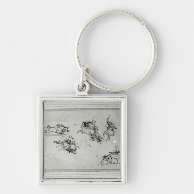Study of Horsemen in Combat, 1503-4 Key Ring (Front)