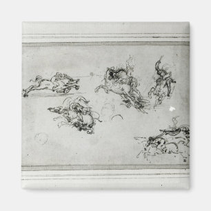 Study of Horsemen in Combat, 1503-4 Magnet