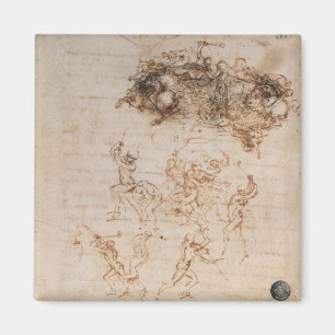 Study of Horsemen in Combat and Foot Soldiers, 150 Magnet