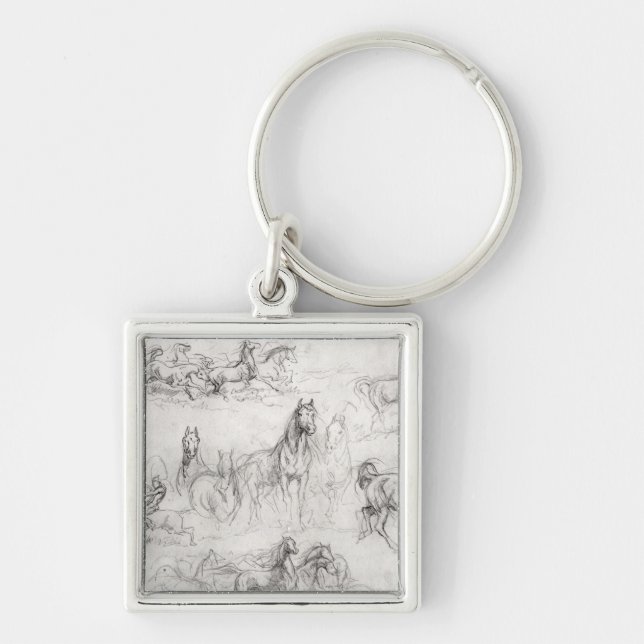 Study of Horses Key Ring (Front)