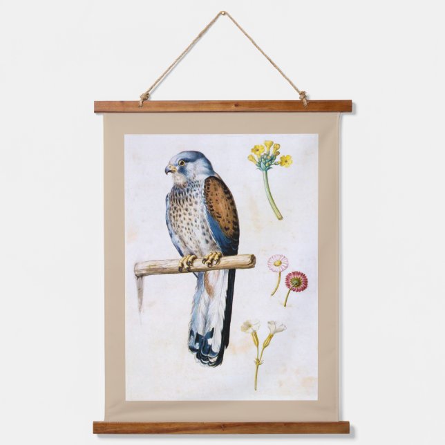 Study of Lesser Kestrel and Flower, Arcimboldo Hanging Tapestry (Front)