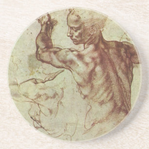 Study of Libyan Sibyl by Michelangelo Coaster
