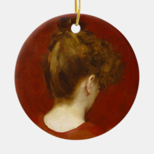 Study of Lilia, 1887 (oil on canvas) Ceramic Tree Decoration