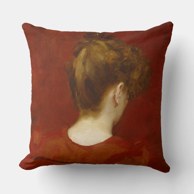 Study of Lilia, 1887 (oil on canvas) Cushion (Front)