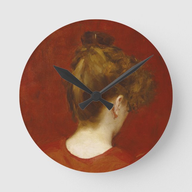 Study of Lilia, 1887 (oil on canvas) Round Clock (Front)