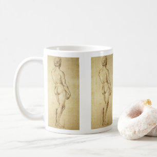 Study of Michelangelo's David Statue by Raphael Coffee Mug