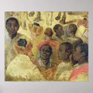 Study of Moorish Heads Poster