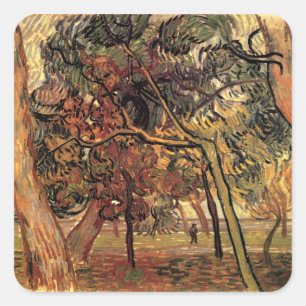 Study of Pine Trees by Vincent van Gogh Square Sticker