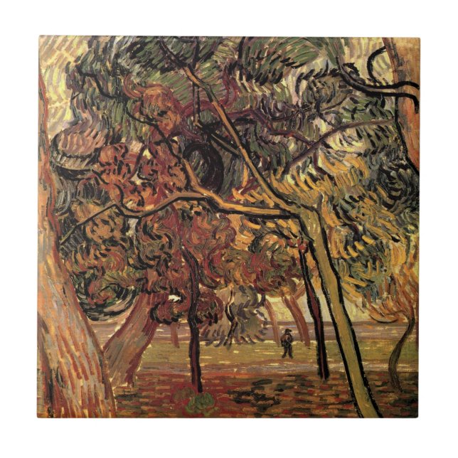 Study of Pine Trees by Vincent van Gogh Tile (Front)