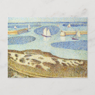 Study of Seurat's Entrance to the Outer Harbour Postcard