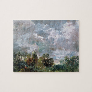 Study of Sky and Trees (oil on canvas) Jigsaw Puzzle
