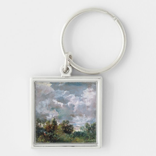 Study of Sky and Trees (oil on canvas) Key Ring (Front)