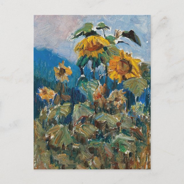 Study of Sunflowers | Marie Egner Postcard (Front)