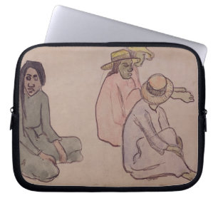 Study of Tahitians (w/c, ink & pencil on paper) Laptop Sleeve