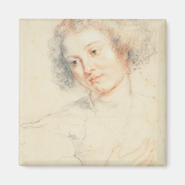 Study of the Head of St. Apollonia (drawing) Magnet (Front)