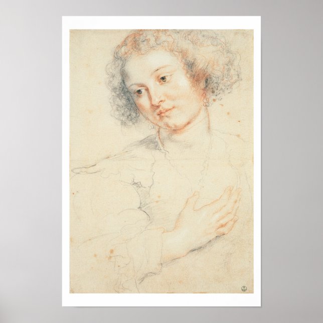 Study of the Head of St. Apollonia (drawing) Poster (Front)