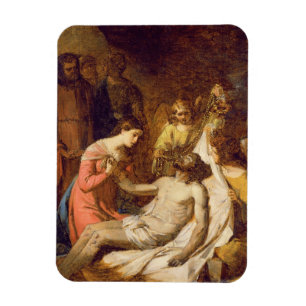 Study of the Lamentation on the Dead Christ (oil o Magnet