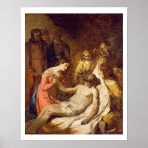 Study of the Lamentation on the Dead Christ (oil o Poster