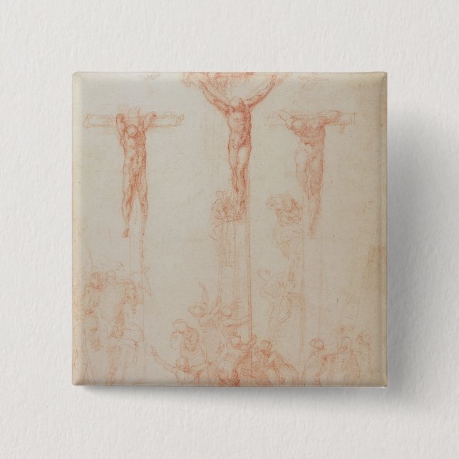 Study of Three Crosses 15 Cm Square Badge (Front)