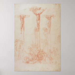 Study of Three Crosses Poster