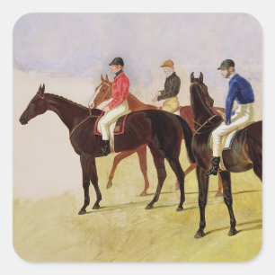 Study of Three Steeplechase Cracks: Allen McDonoug Square Sticker