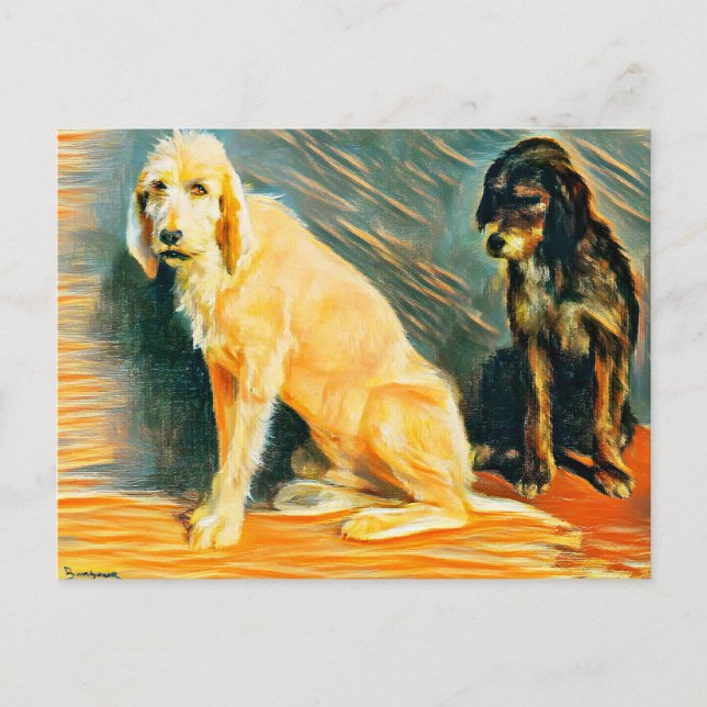 Study of two dogs  postcard (Front)