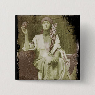 Study of Woman 15 Cm Square Badge