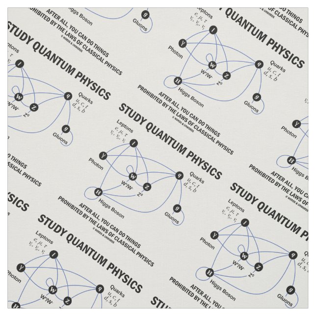 Study Quantum Physics Higgs Field Standard Model Fabric (Swatch)
