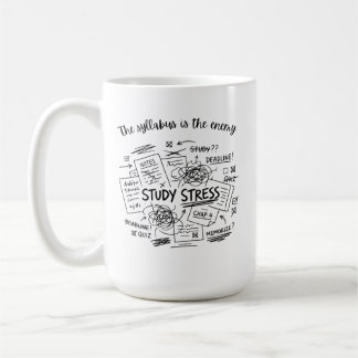 Study Stress Coffee Mug | Funny Student Exam Mug
