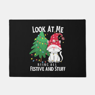 Stuff Funny Christmas Cat Doormat