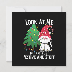 Stuff Funny Christmas Cat Invitation