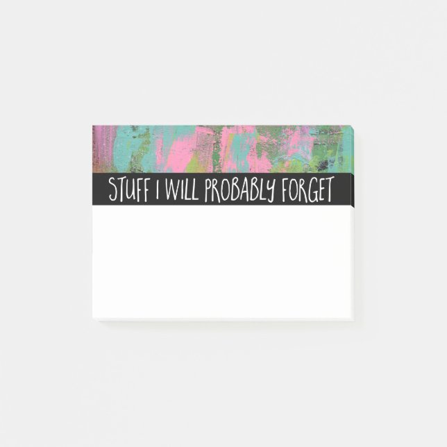 Stuff I Will Probably Forget Post-it Notes (Front)