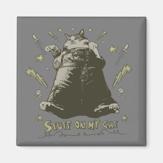 Stuff on my Cat - Fat Cat Magnet