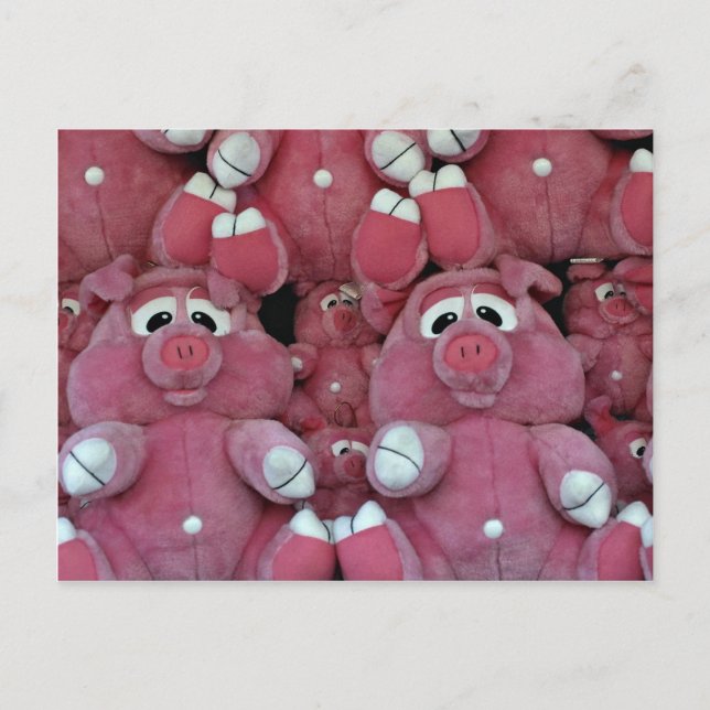 Stuffed animals at amusement park postcard (Front)