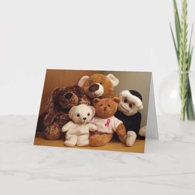 Stuffed Critters Greeting Card (Front)