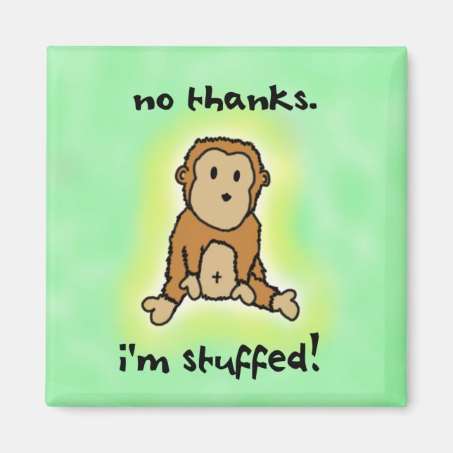 Stuffed Monkey Magnet (Front)