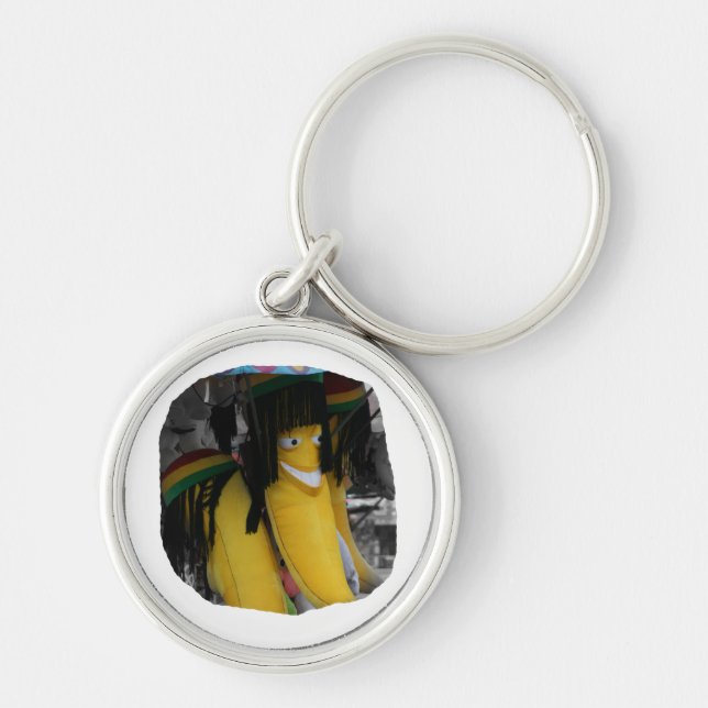 Stuffed rasta banana at fairgrounds key ring (Front)
