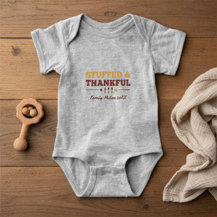 Stuffed & Thankful Thanksgiving Baby Bodysuit