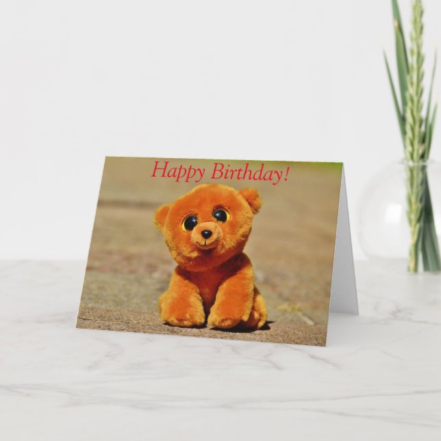 Stuffed toy wishes card (Front)